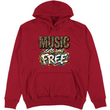 Felpa Unisex con Cappuccio Music sets you free