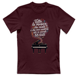 T-Shirt Unisex Tutta la musica in 88 tasti