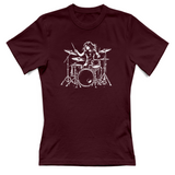 T-Shirt Donna Drumming Girl white