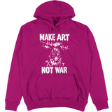 Felpa Unisex con Cappuccio Make art not war