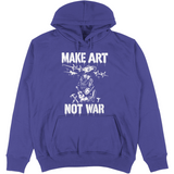 Felpa Unisex con Cappuccio Make art not war
