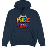 Felpa Unisex con Cappuccio Make music not war