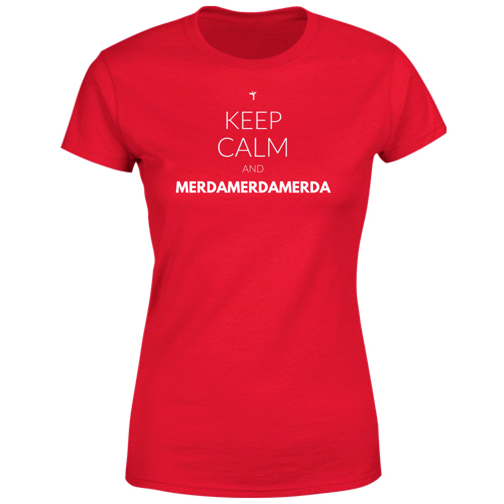 T-Shirt Donna Keep calm and merdamerdamerda