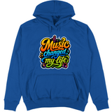 Felpa Unisex con Cappuccio Music changed my life
