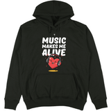 Felpa Unisex con Cappuccio Music makes me alive