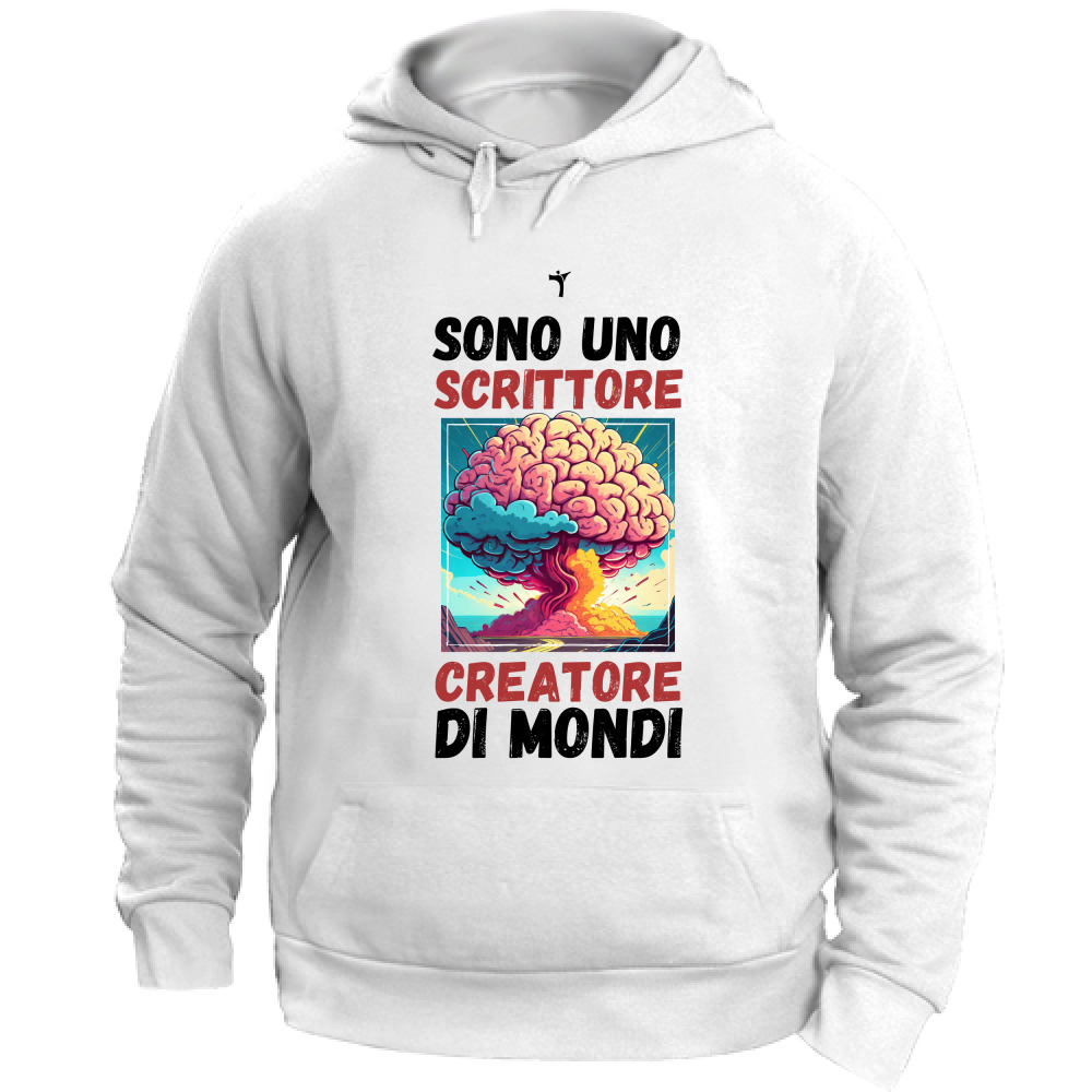 Felpa Unisex con Cappuccio sono uno scrittore creatore di mondi