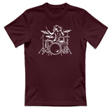 T-Shirt Unisex Drumming Girl white