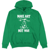 Felpa Unisex con Cappuccio Make art not war