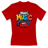 T-Shirt Donna Make music not war