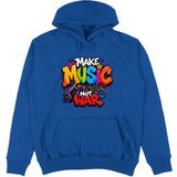 Felpa Unisex con Cappuccio Make music not war