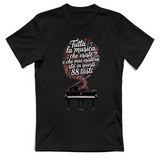 T-Shirt Unisex Tutta la musica in 88 tasti