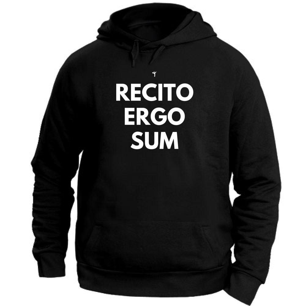 Felpa Unisex con Cappuccio Recito ergo sum