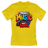 T-Shirt Donna Make music not war