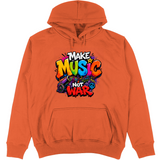 Felpa Unisex con Cappuccio Make music not war