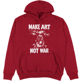 Felpa Unisex con Cappuccio Make art not war
