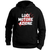 Felpa Unisex con Cappuccio luci motore azione