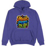 Felpa Unisex con Cappuccio Music changed my life