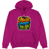 Felpa Unisex con Cappuccio Music changed my life
