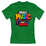 T-Shirt Donna Make music not war