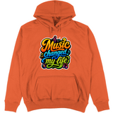 Felpa Unisex con Cappuccio Music changed my life