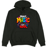 Felpa Unisex con Cappuccio Make music not war