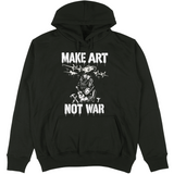 Felpa Unisex con Cappuccio Make art not war