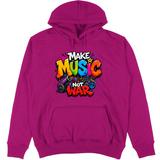 Felpa Unisex con Cappuccio Make music not war