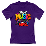 T-Shirt Donna Make music not war