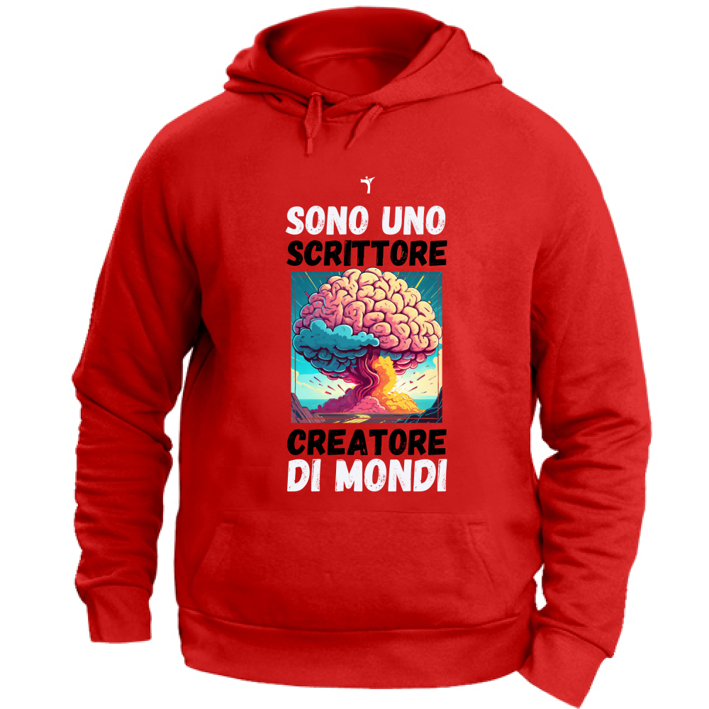 Felpa Unisex con Cappuccio sono uno scrittore creatore di mondi