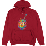 Felpa Unisex con Cappuccio Color Guitar