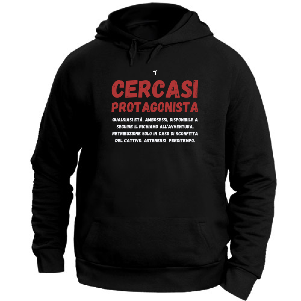 Felpa Unisex con Cappuccio cercasi protagonista
