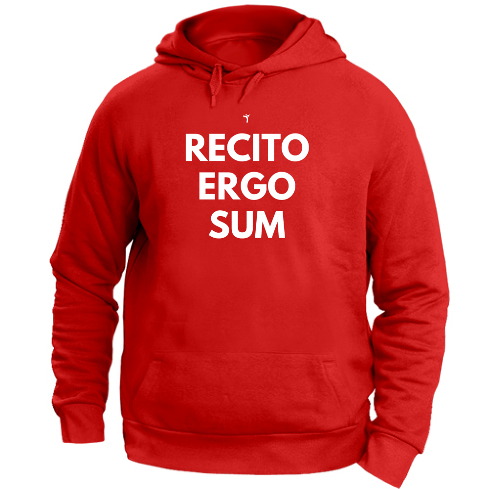 Felpa Unisex con Cappuccio Recito ergo sum