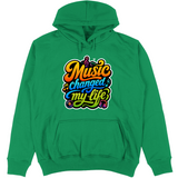 Felpa Unisex con Cappuccio Music changed my life