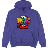Felpa Unisex con Cappuccio Make music not war
