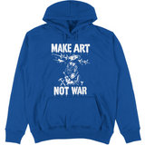 Felpa Unisex con Cappuccio Make art not war