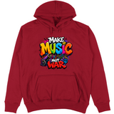 Felpa Unisex con Cappuccio Make music not war