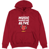Felpa Unisex con Cappuccio Music makes me alive