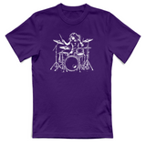 T-Shirt Unisex Drumming Girl white
