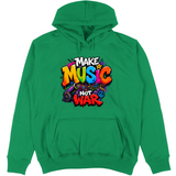 Felpa Unisex con Cappuccio Make music not war