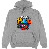 Felpa Unisex con Cappuccio Make music not war