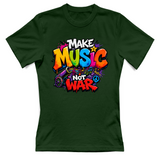 T-Shirt Donna Make music not war