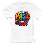T-Shirt Donna Make music not war