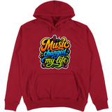 Felpa Unisex con Cappuccio Music changed my life
