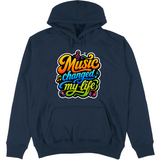 Felpa Unisex con Cappuccio Music changed my life