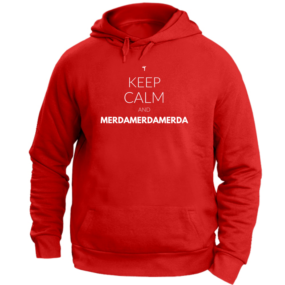 Felpa Unisex con Cappuccio Keep calm and merdamerdamerda