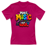 T-Shirt Donna Make music not war