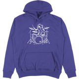 Felpa Unisex con Cappuccio Drumming Girl white