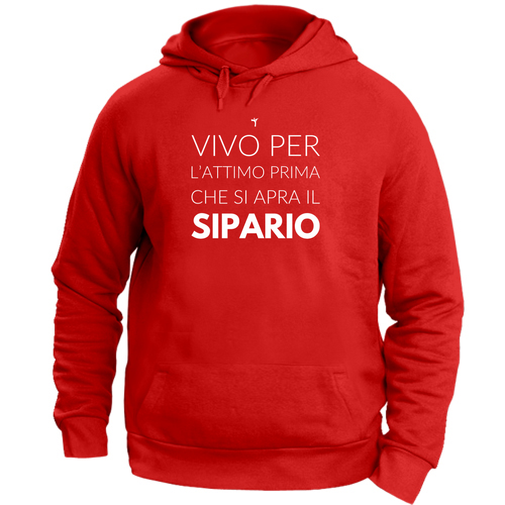 Felpa Unisex con Cappuccio Attimo prima del sipario