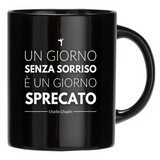 Tazza Nera Citazione Charlie Chaplin