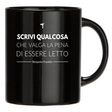 Tazza Nera Citazione B. Franklin